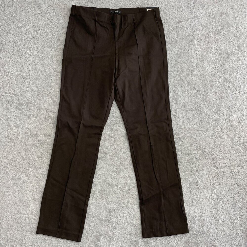 NWT Banana Republic Brown Ponte Pants L Inseam 30.5" M0229